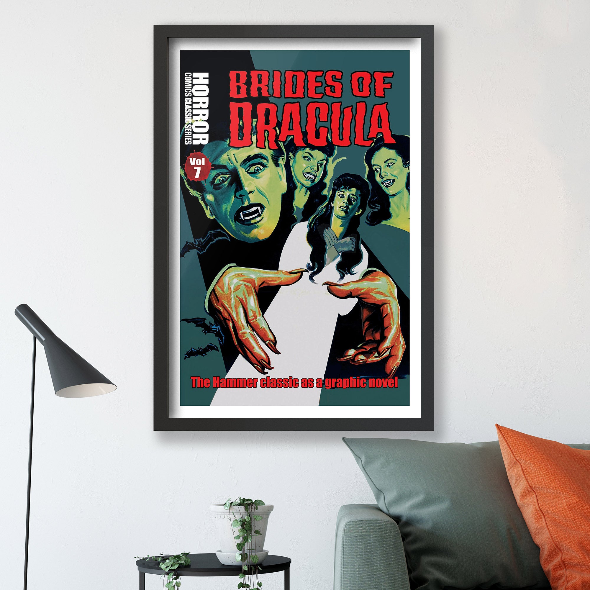 horror line brides of dracula framed print wall art