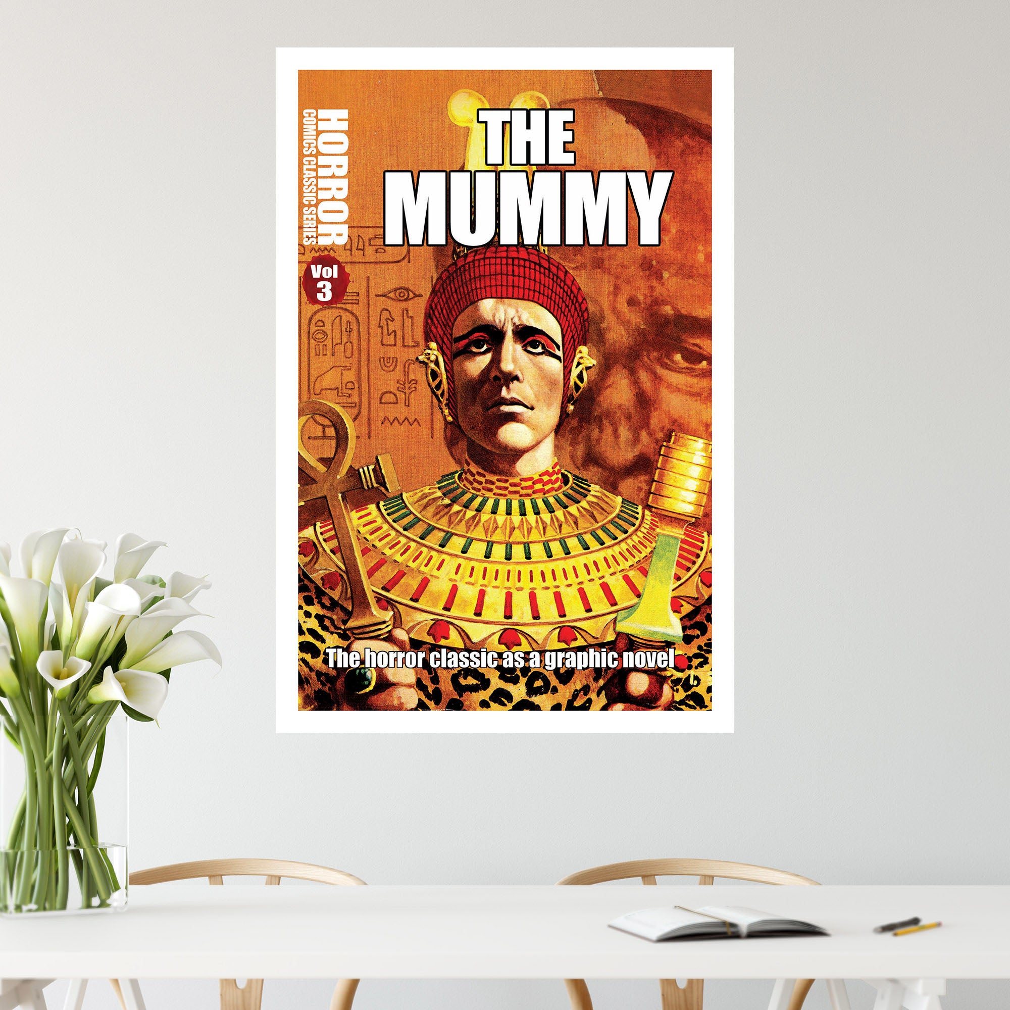 horror line the mummy cover poster wall art