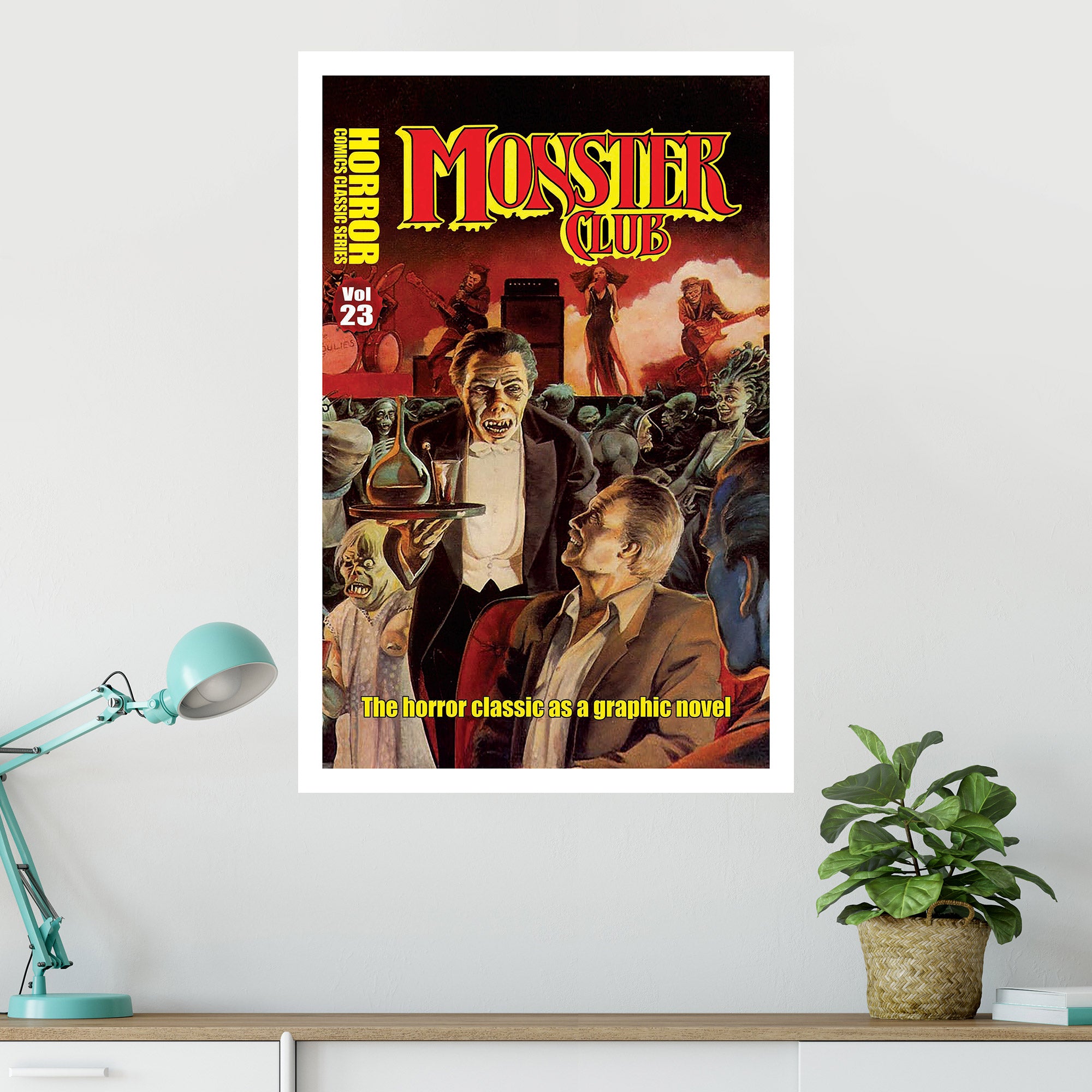 horror line monster club poster wall art