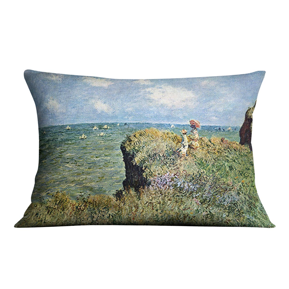 Walk on the cliffs by Monet Cushion