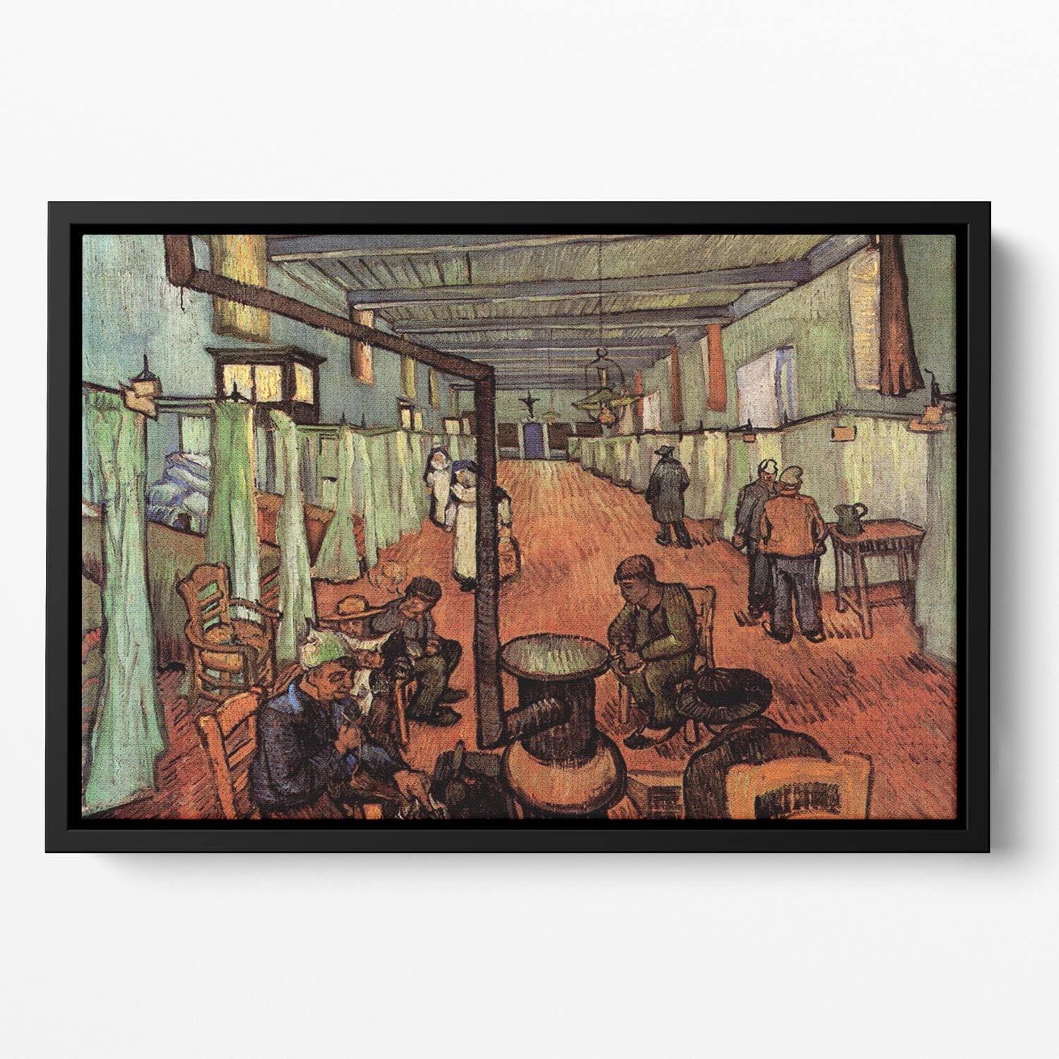 Ward in the Hospital in Arles by Van Gogh Floating Framed Canvas