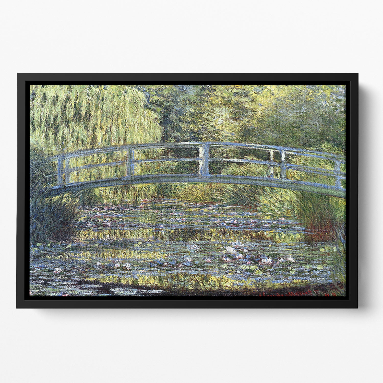 Water Lilies 9 by Monet Floating Framed Canvas