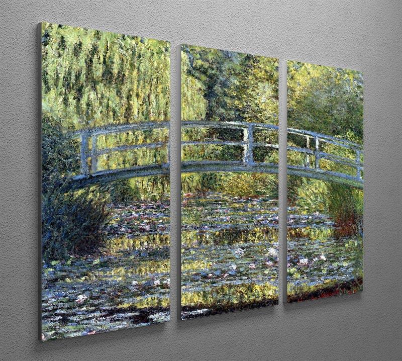 Water Lilies 9 by Monet Split Panel Canvas Print - Canvas Art Rocks - 4