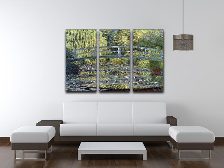 Water Lilies 9 by Monet Split Panel Canvas Print - Canvas Art Rocks - 4