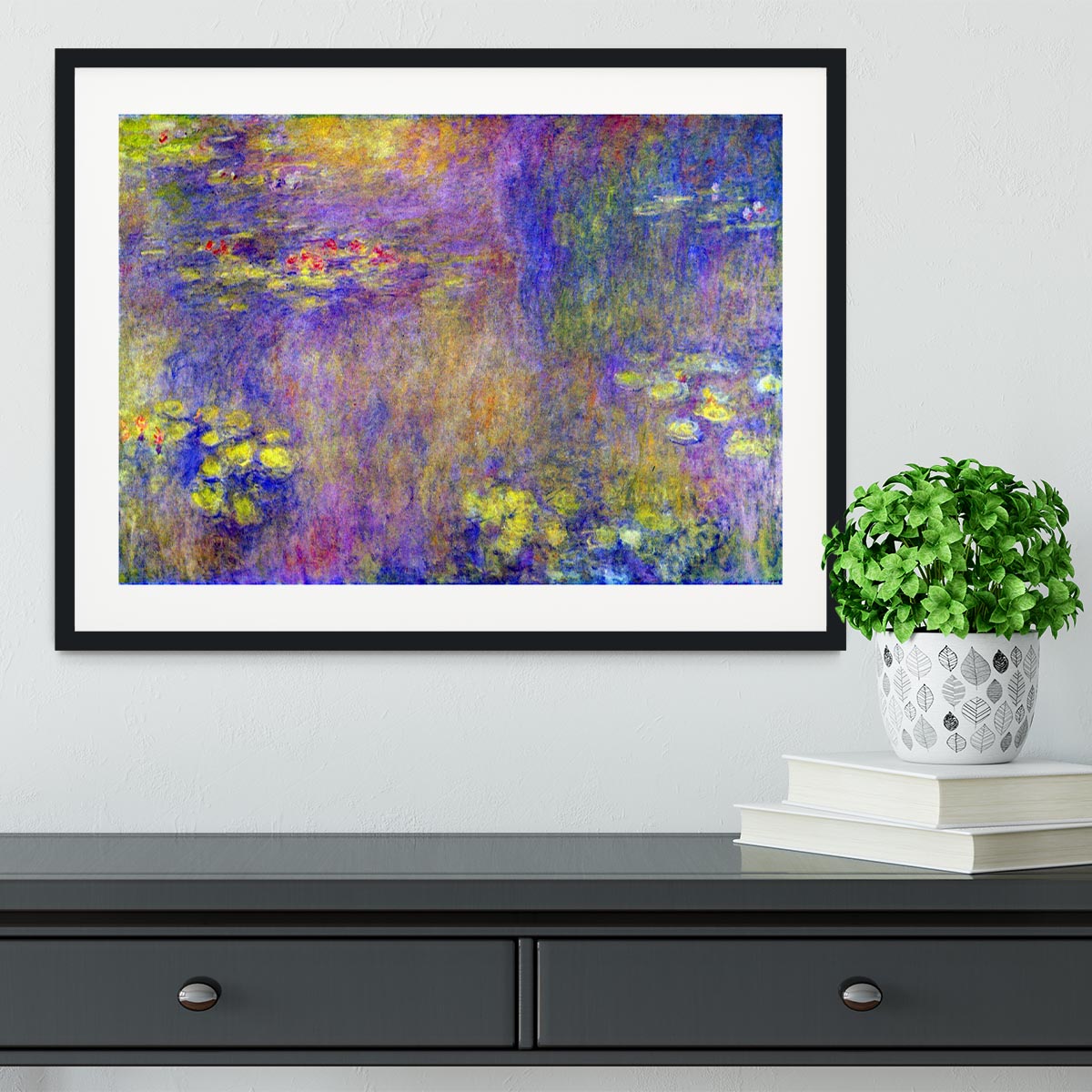 Water Lilies Yellow nirvana by Monet Framed Print - Canvas Art Rocks - 1