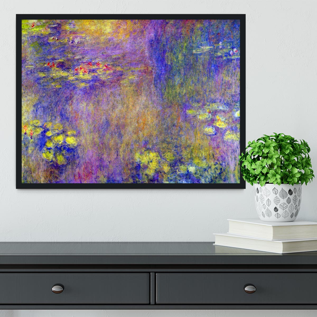 Water Lilies Yellow nirvana by Monet Framed Print - Canvas Art Rocks - 2