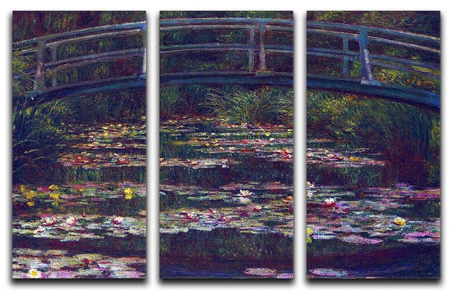 Water Lily Pond 5 by Monet Split Panel Canvas Print | Canvas Art Rocks