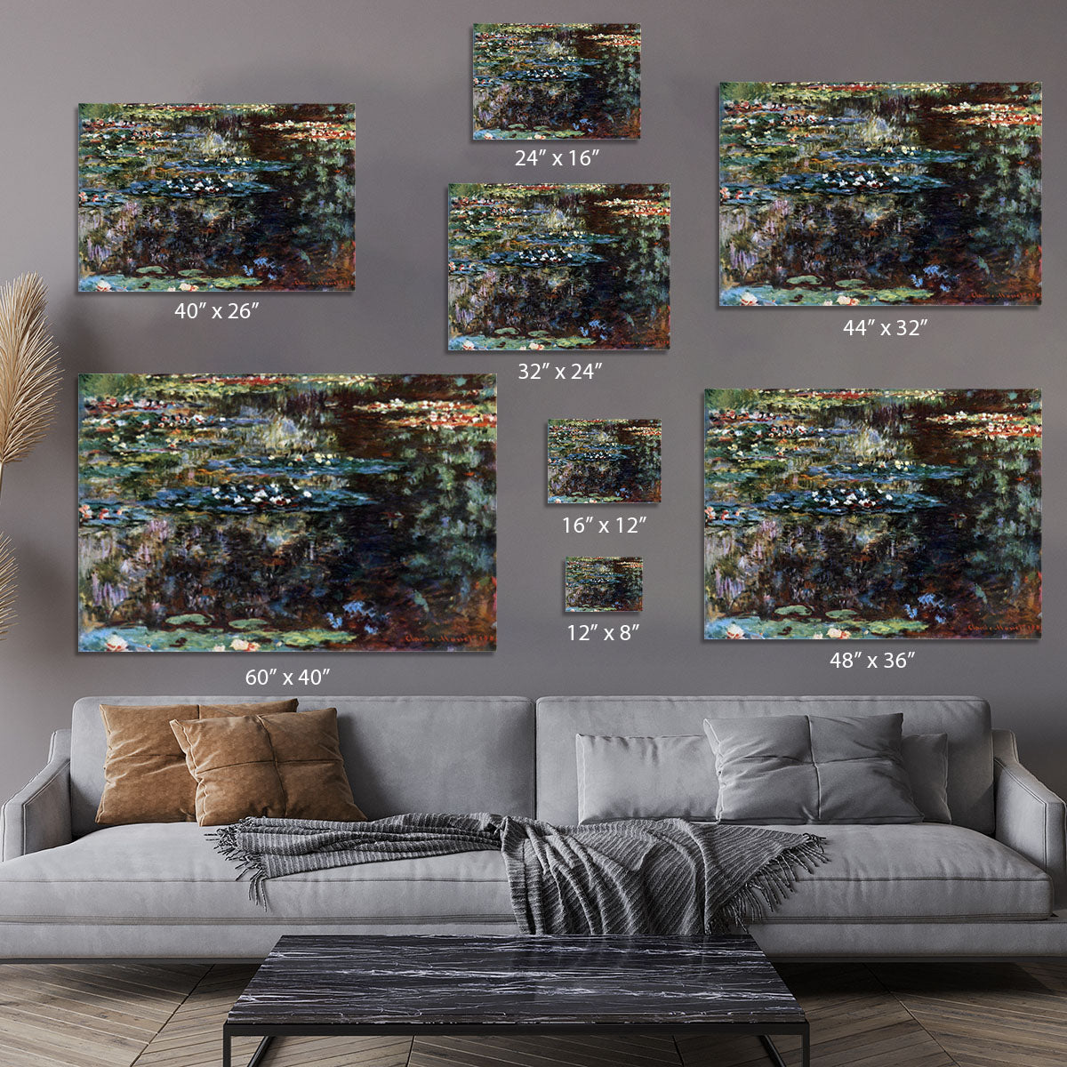 Water garden at Giverny by Monet Canvas Print or Poster - Canvas Art Rocks - 7