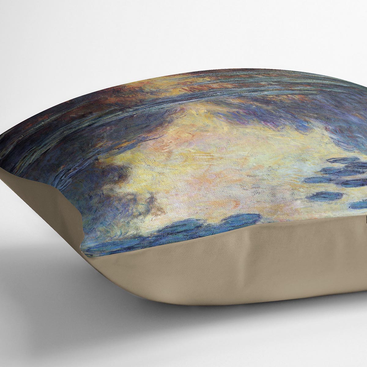 Water lilies water landscape 2 by Monet Cushion