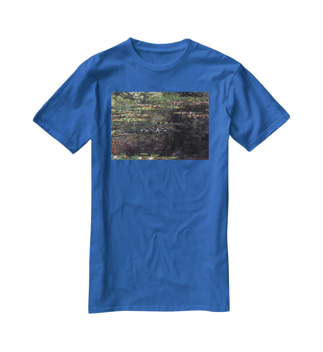 Water lilies water landscape 5 by Monet T-Shirt - Canvas Art Rocks - 2