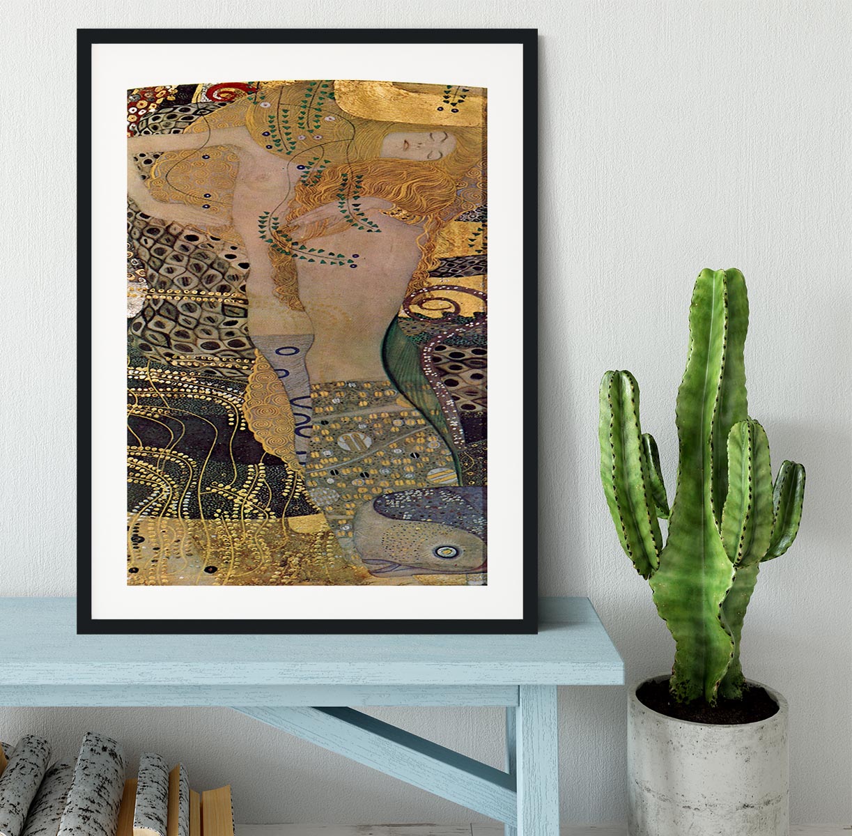 Water snakes friends I by Klimt Framed Print - Canvas Art Rocks - 1