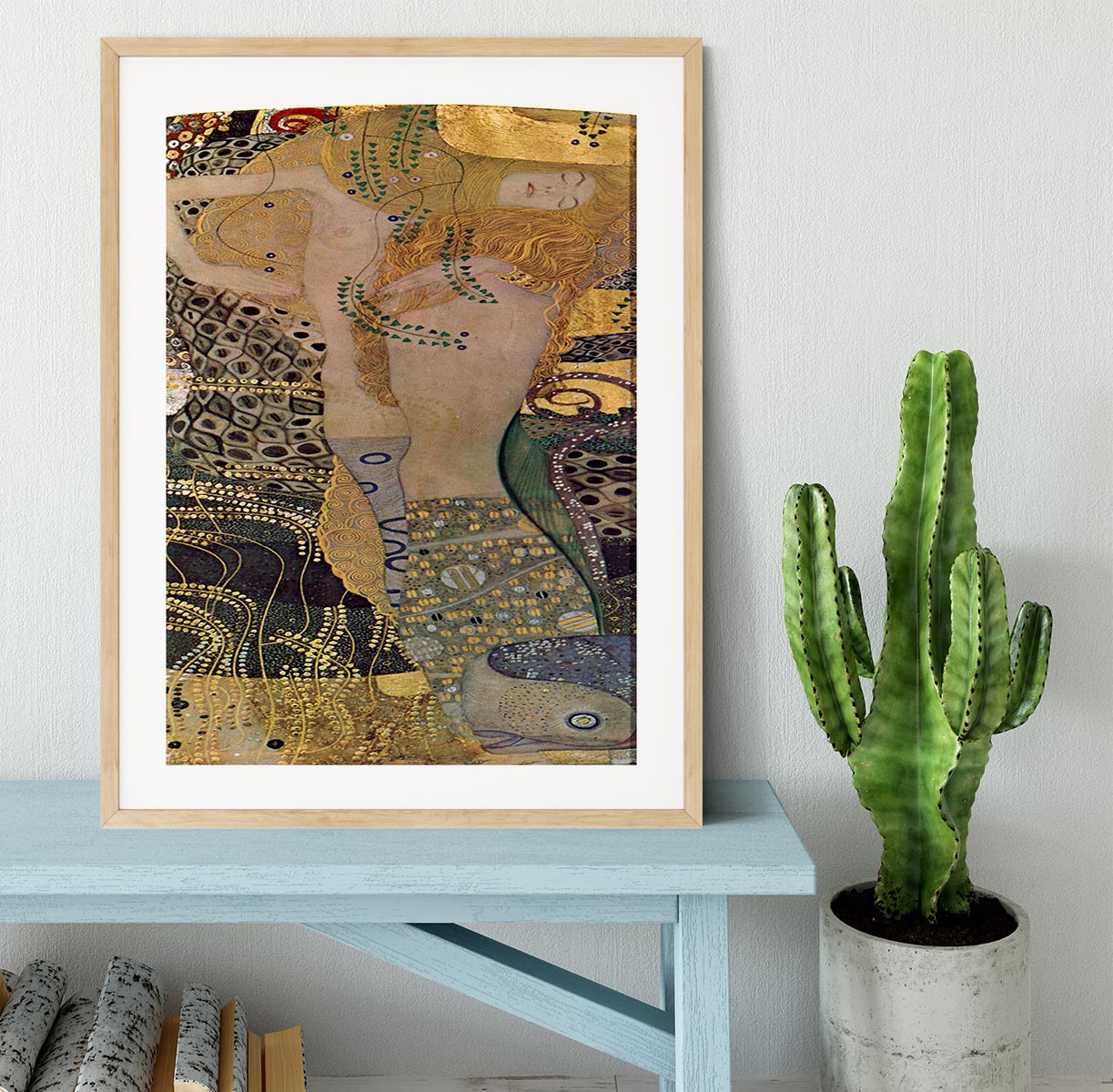 Water snakes friends I by Klimt Framed Print - Canvas Art Rocks - 3