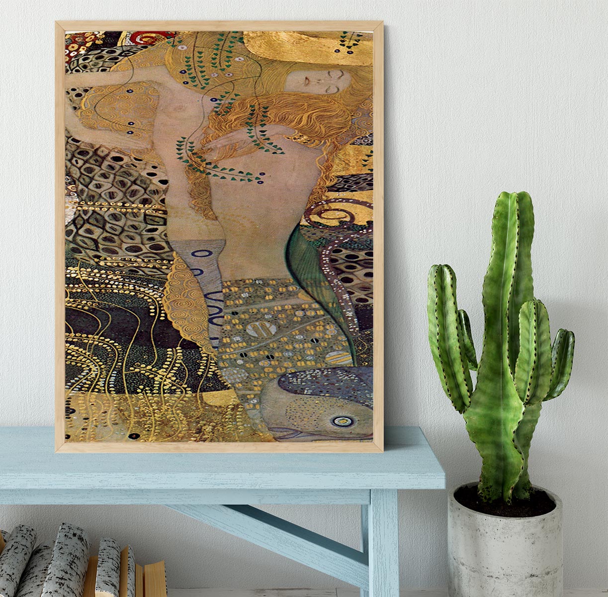 Water snakes friends I by Klimt Framed Print - Canvas Art Rocks - 4