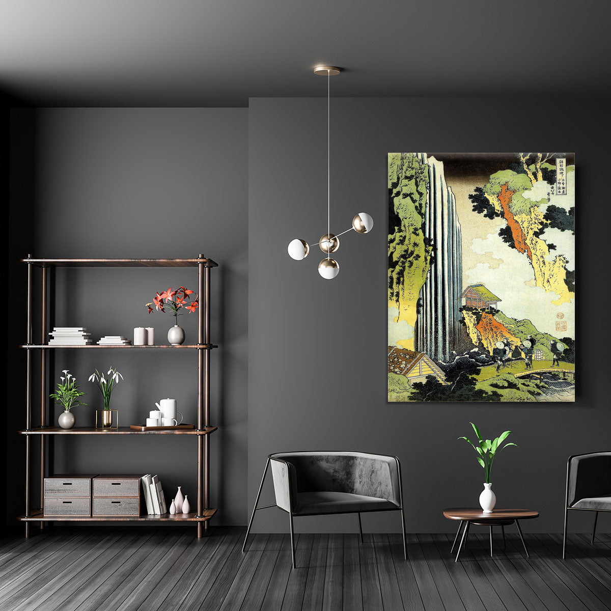 Waterfall by Hokusai Canvas Print or Poster - Canvas Art Rocks - 5