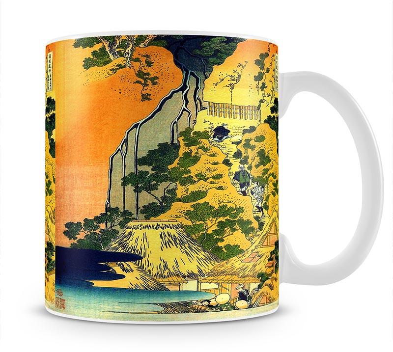 Waterfalls in all provinces by Hokusai Mug - Canvas Art Rocks - 1