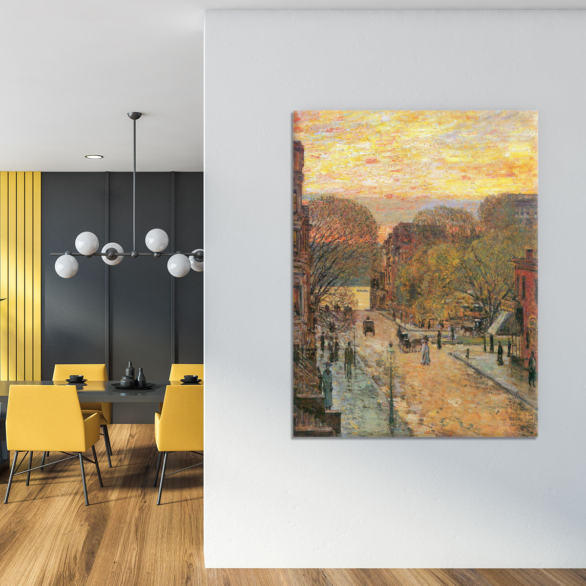 West 78th Street in Spring by Hassam Canvas Print or Poster - Canvas Art Rocks - 4