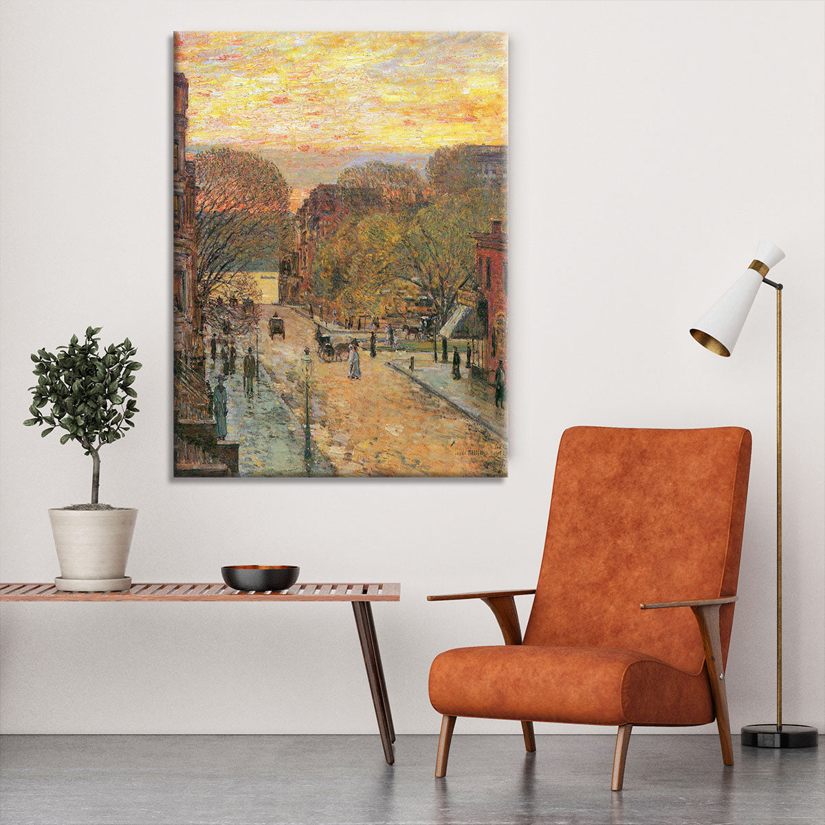 West 78th Street in Spring by Hassam Canvas Print or Poster - Canvas Art Rocks - 6