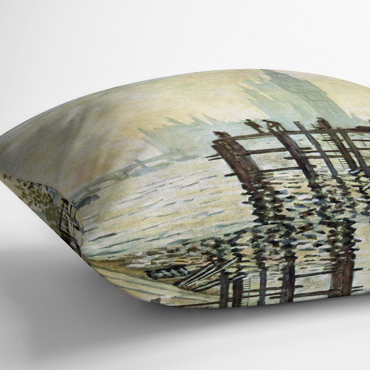 Westminster Bridge in London by Monet Cushion