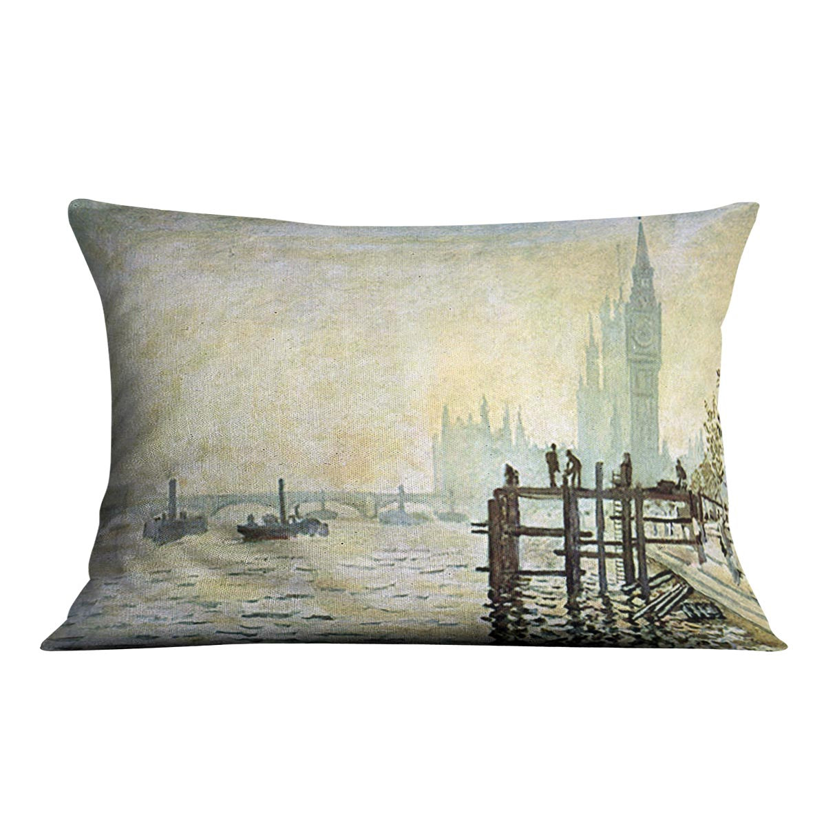 Westminster Bridge in London by Monet Cushion
