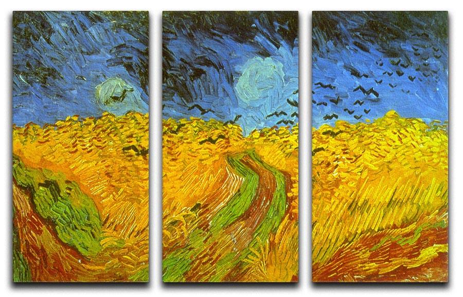 Wheatfield 3 Split Panel Canvas Print - Canvas Art Rocks - 4