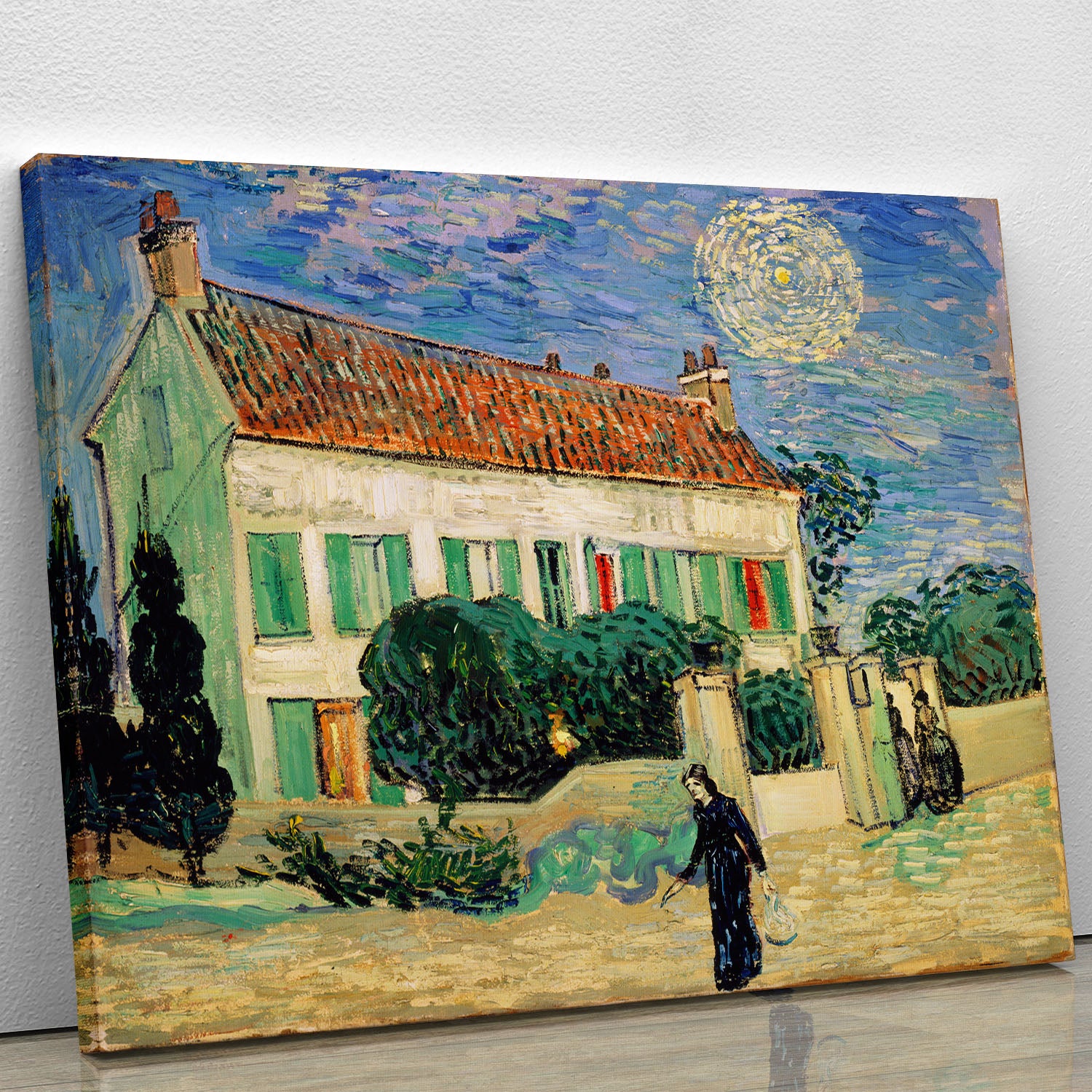 White House at Night Canvas Print or Poster - Canvas Art Rocks - 1