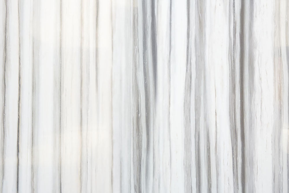 White and Grey Striped Marble Wall Mural Wallpaper - Canvas Art Rocks - 1