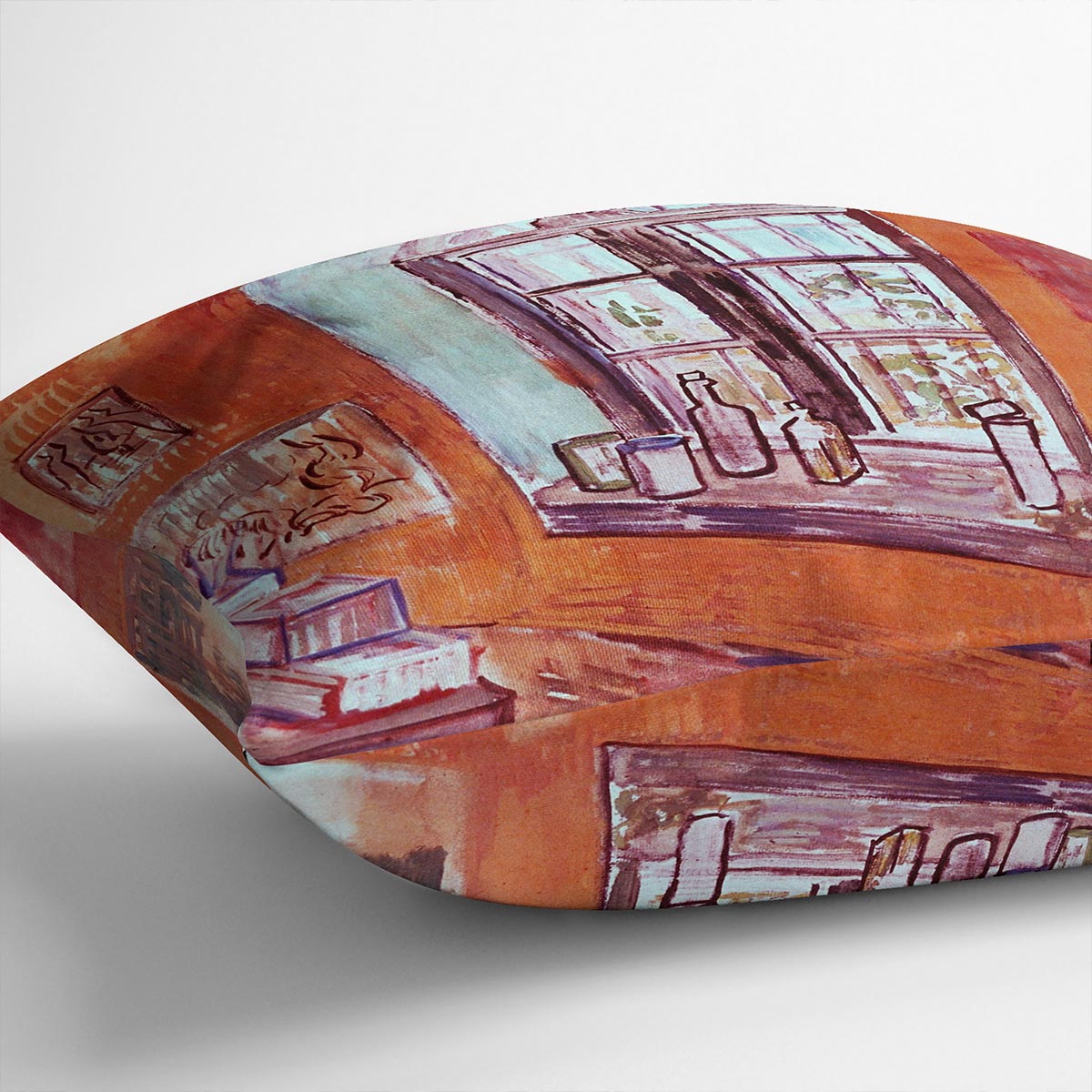 Window of Vincent s Studio at the Asylum by Van Gogh Cushion