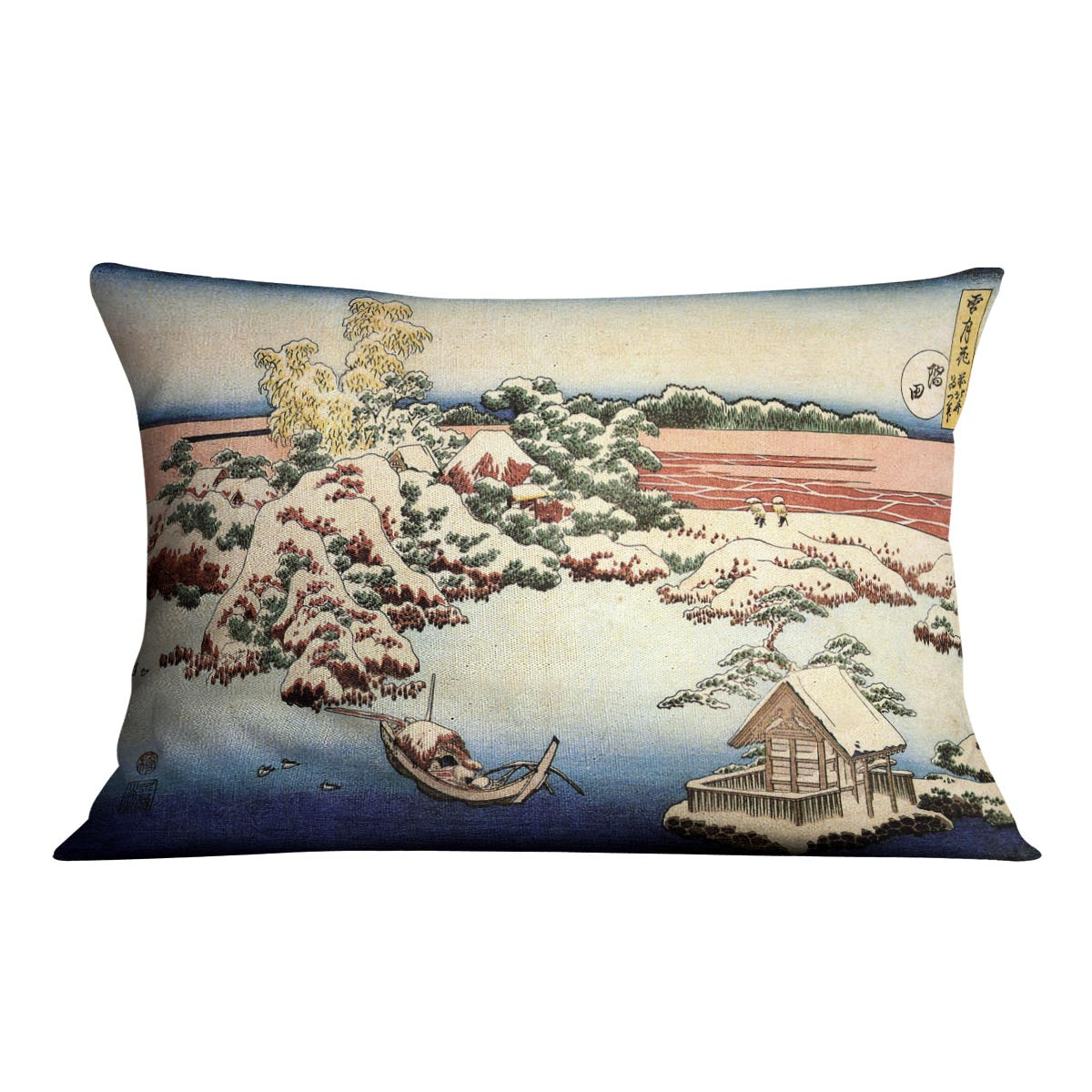 Winter landscape of Suda by Hokusai Cushion