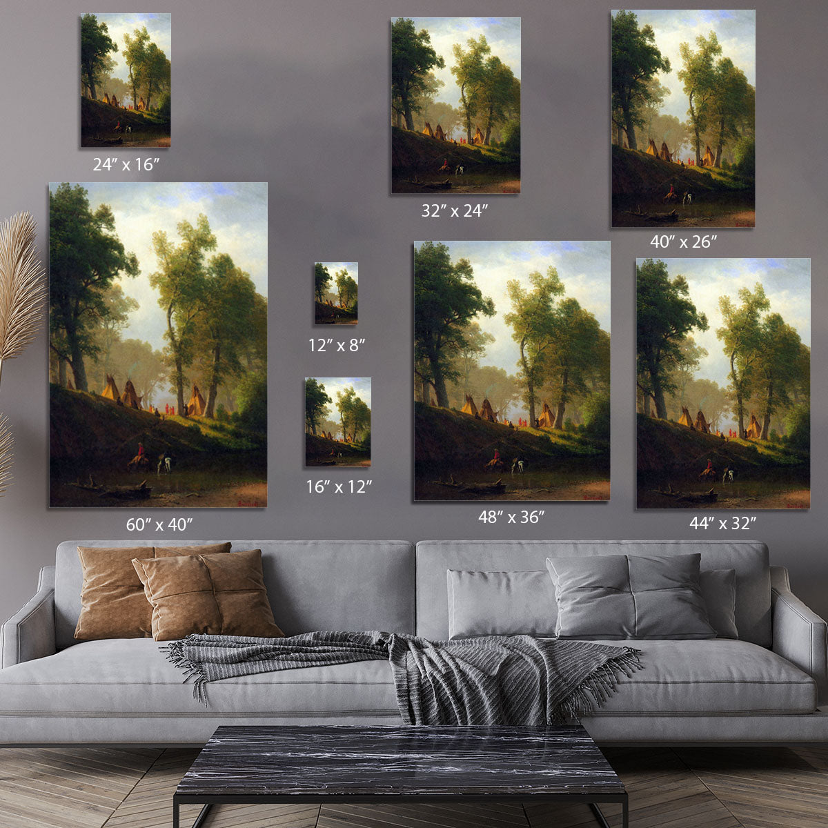 Wolf River Kansas by Bierstadt Canvas Print or Poster - Canvas Art Rocks - 7