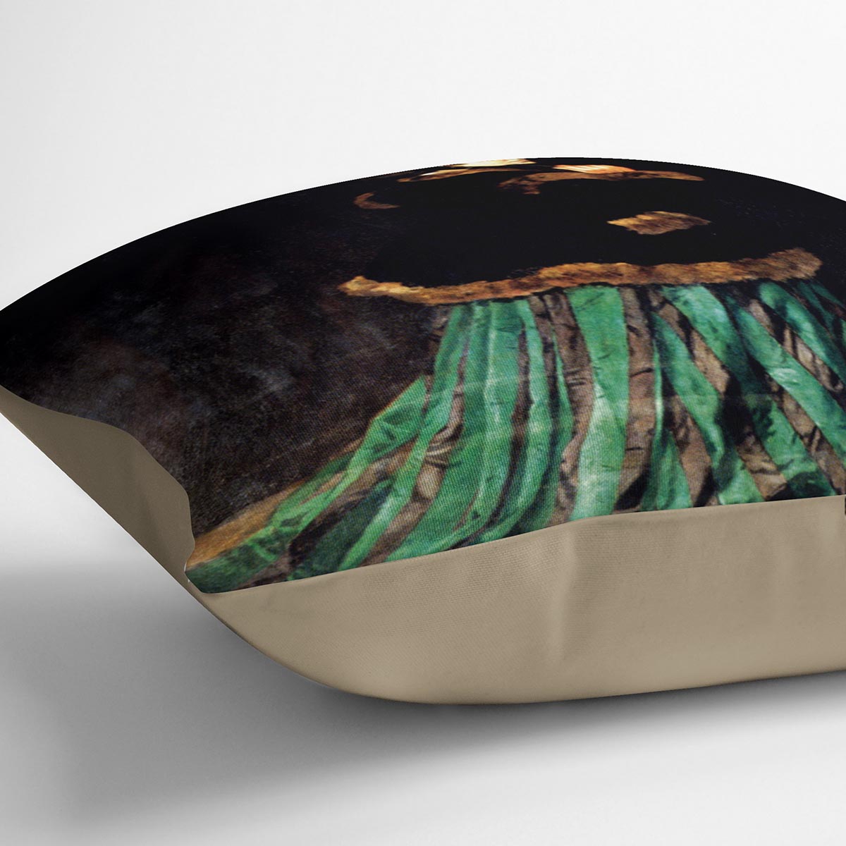 Woman In A Green Dress by Monet Cushion