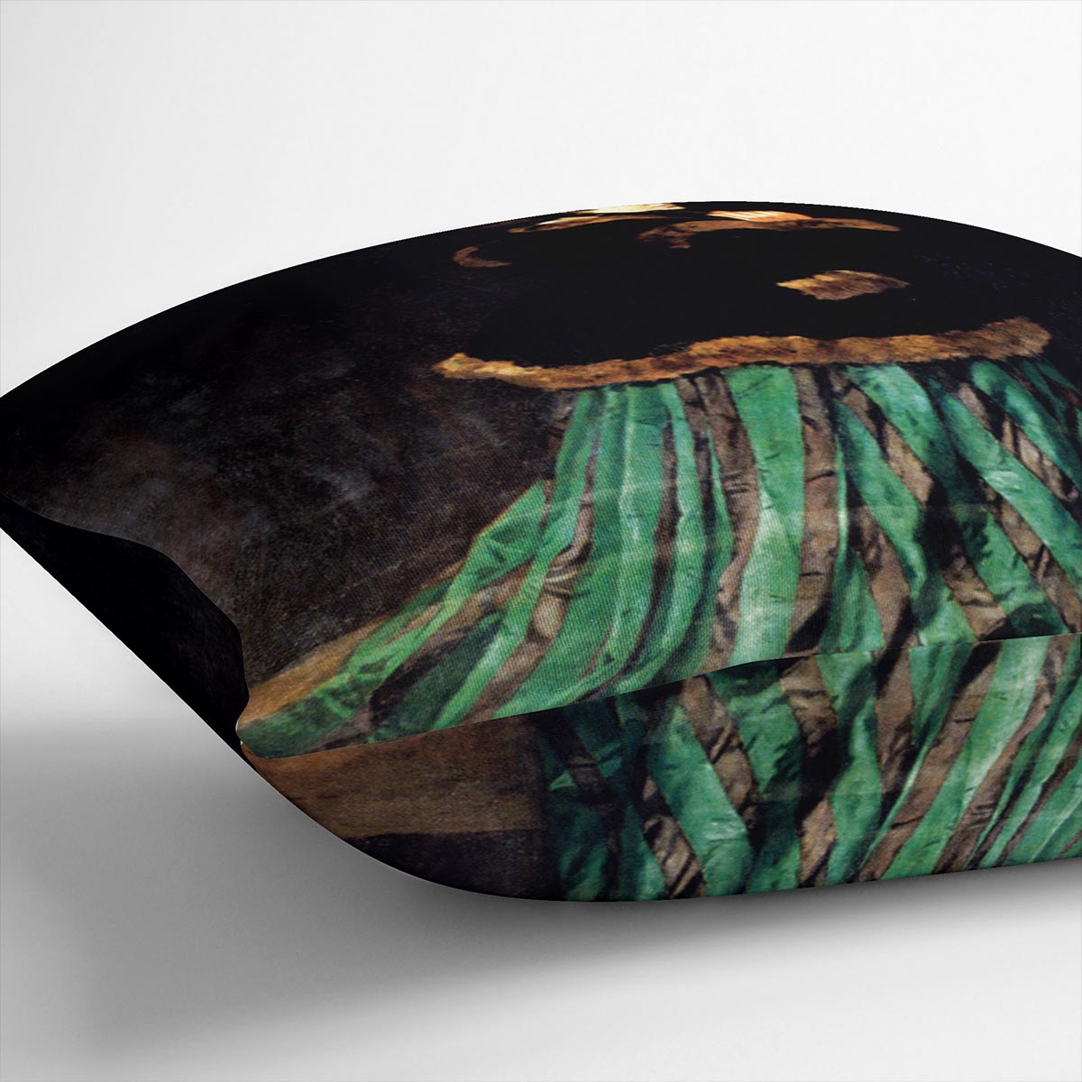 Woman In A Green Dress by Monet Cushion