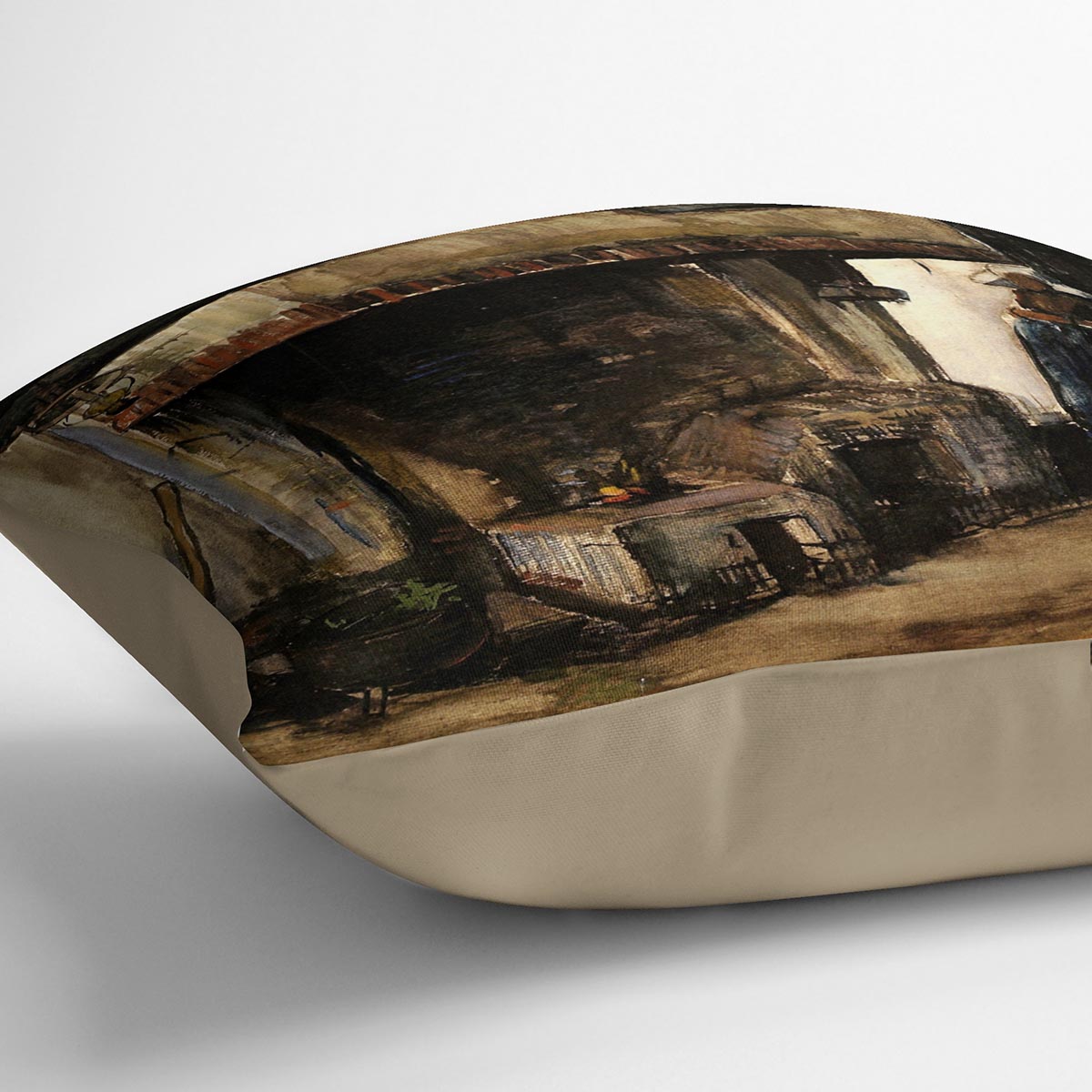 Woman by a Hearth by Van Gogh Cushion