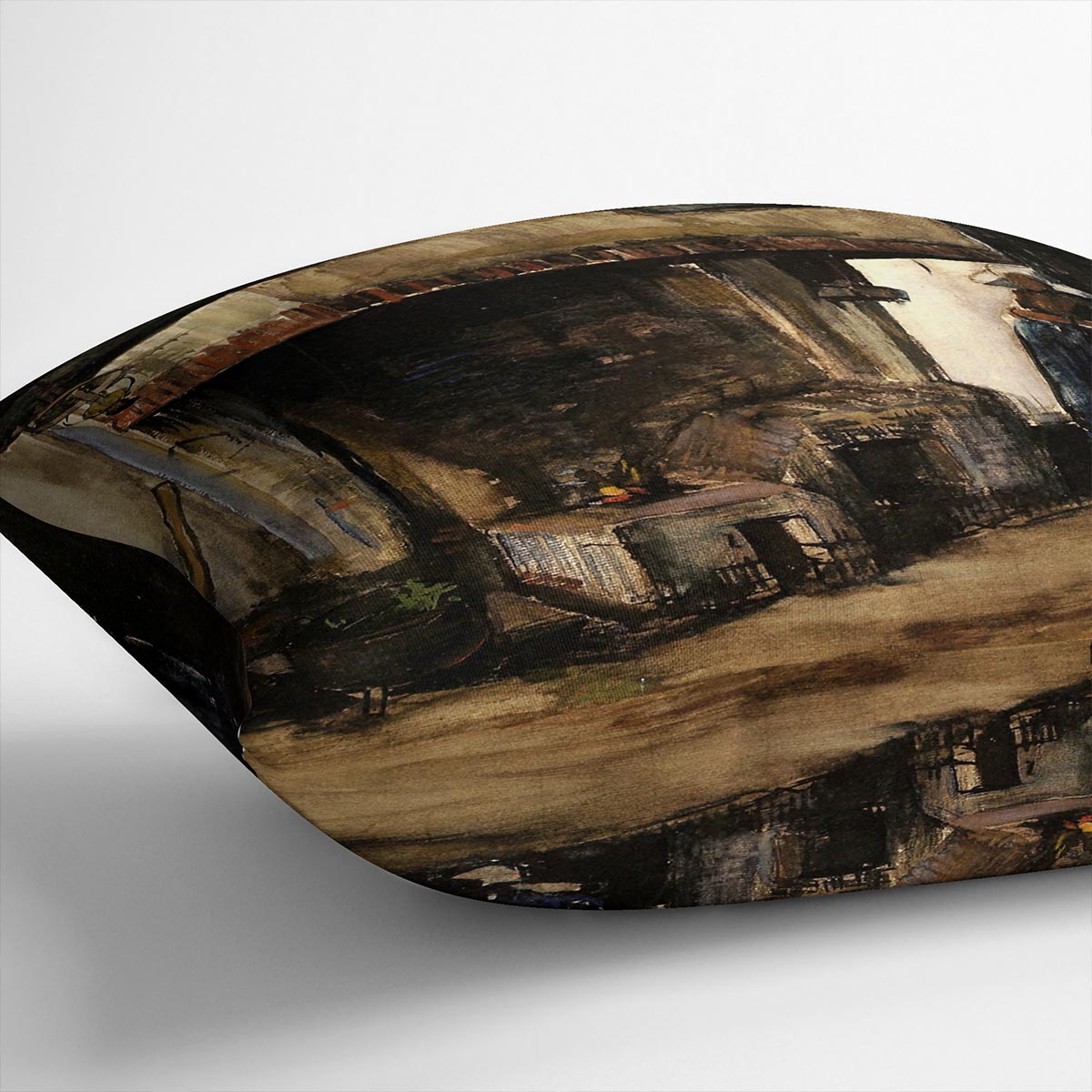 Woman by a Hearth by Van Gogh Cushion