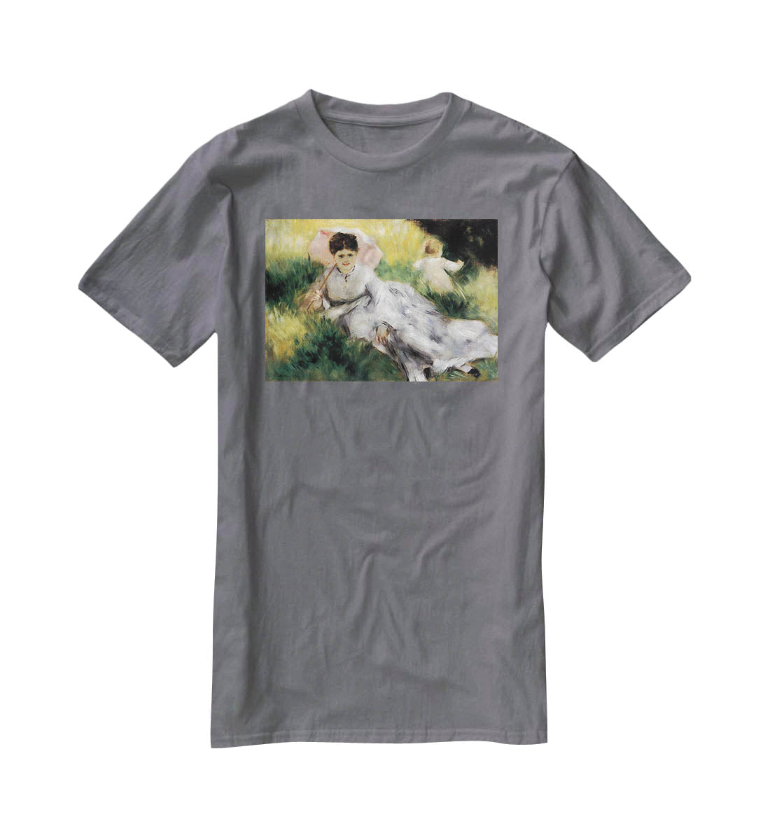 Woman with Parasol by Renoir T-Shirt - Canvas Art Rocks - 3