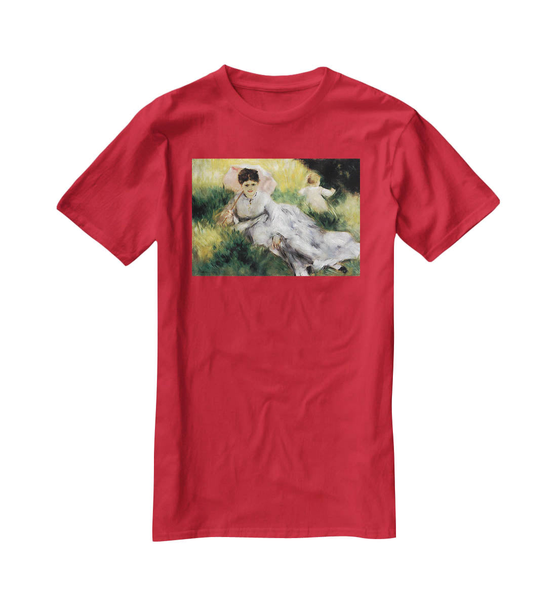 Woman with Parasol by Renoir T-Shirt - Canvas Art Rocks - 4