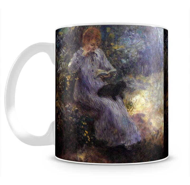 Woman with a black dog by Renoir Mug - Canvas Art Rocks - 2