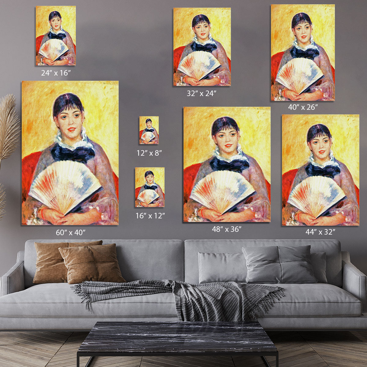 Woman with fan by Renoir Canvas Print or Poster - Canvas Art Rocks - 7