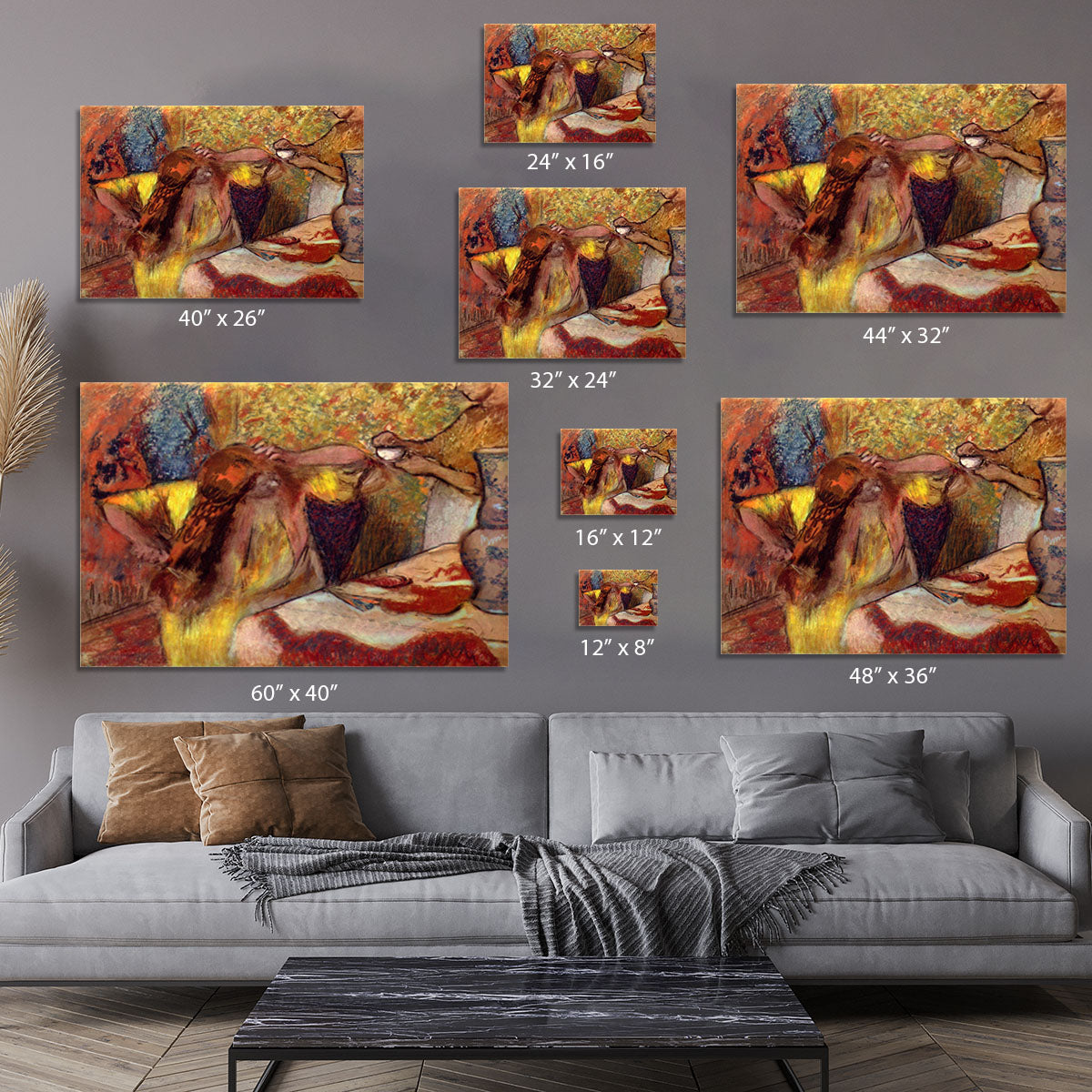 Women at the toilet 1 by Degas Canvas Print or Poster - Canvas Art Rocks - 7