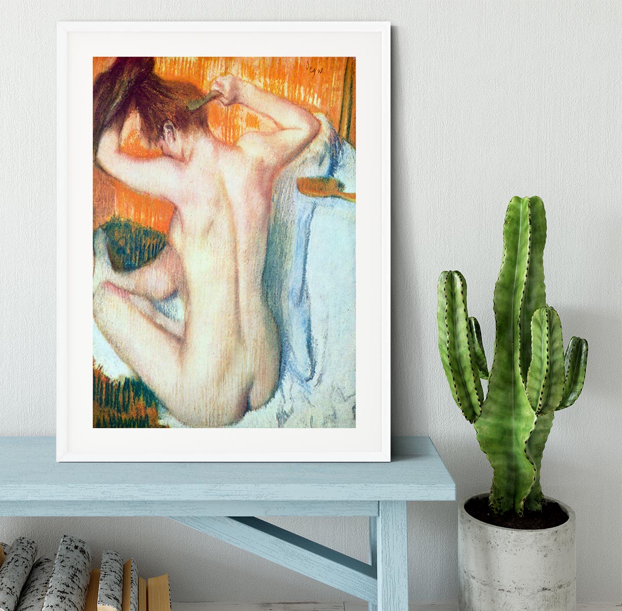 Women at the toilet 2 by Degas Framed Print - Canvas Art Rocks - 5