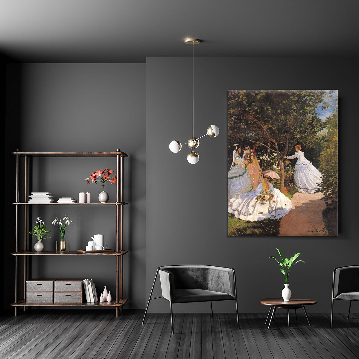 Women in the Garden by Monet Canvas Print or Poster - Canvas Art Rocks - 5