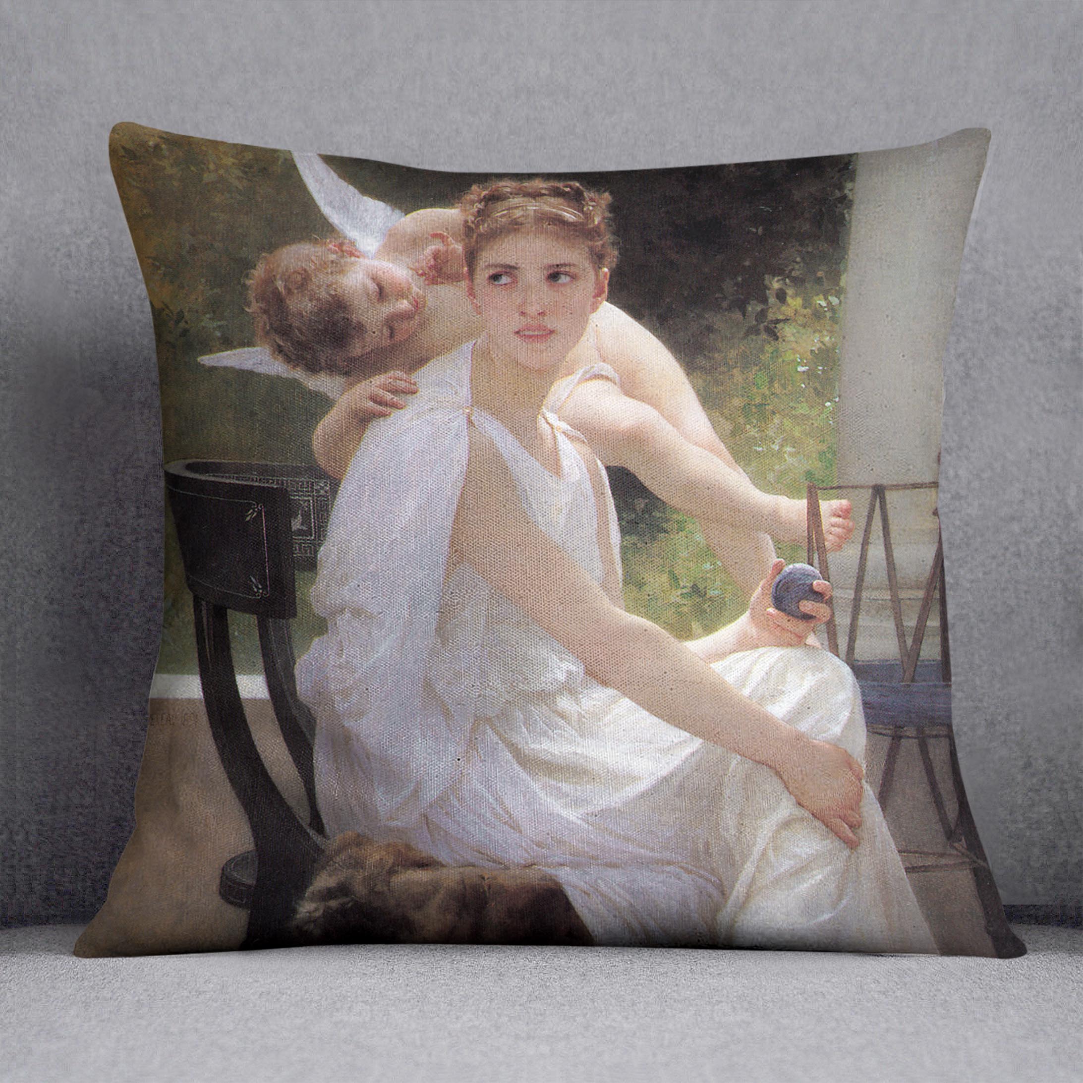 Work Interrupted By Bouguereau Cushion