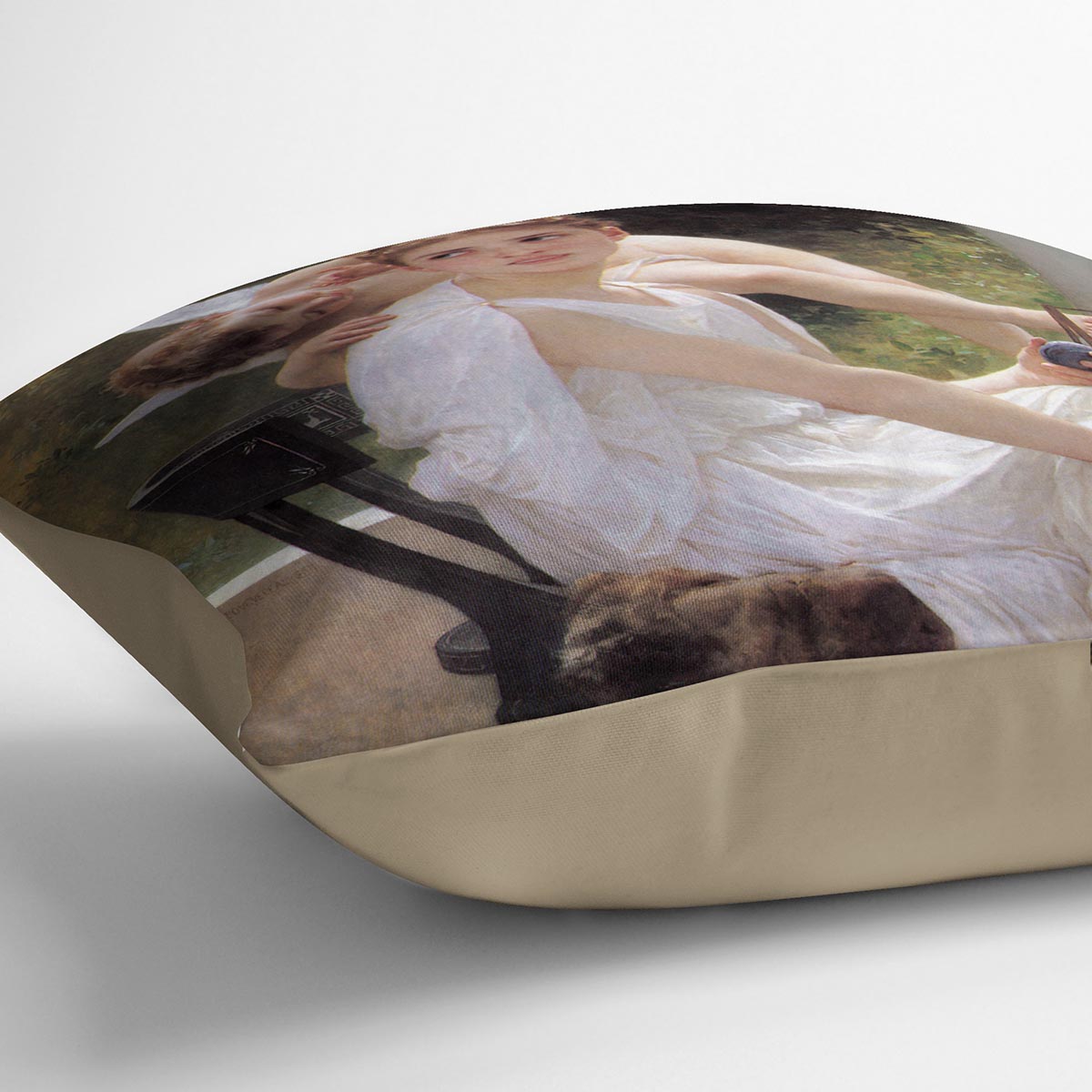 Work Interrupted By Bouguereau Cushion