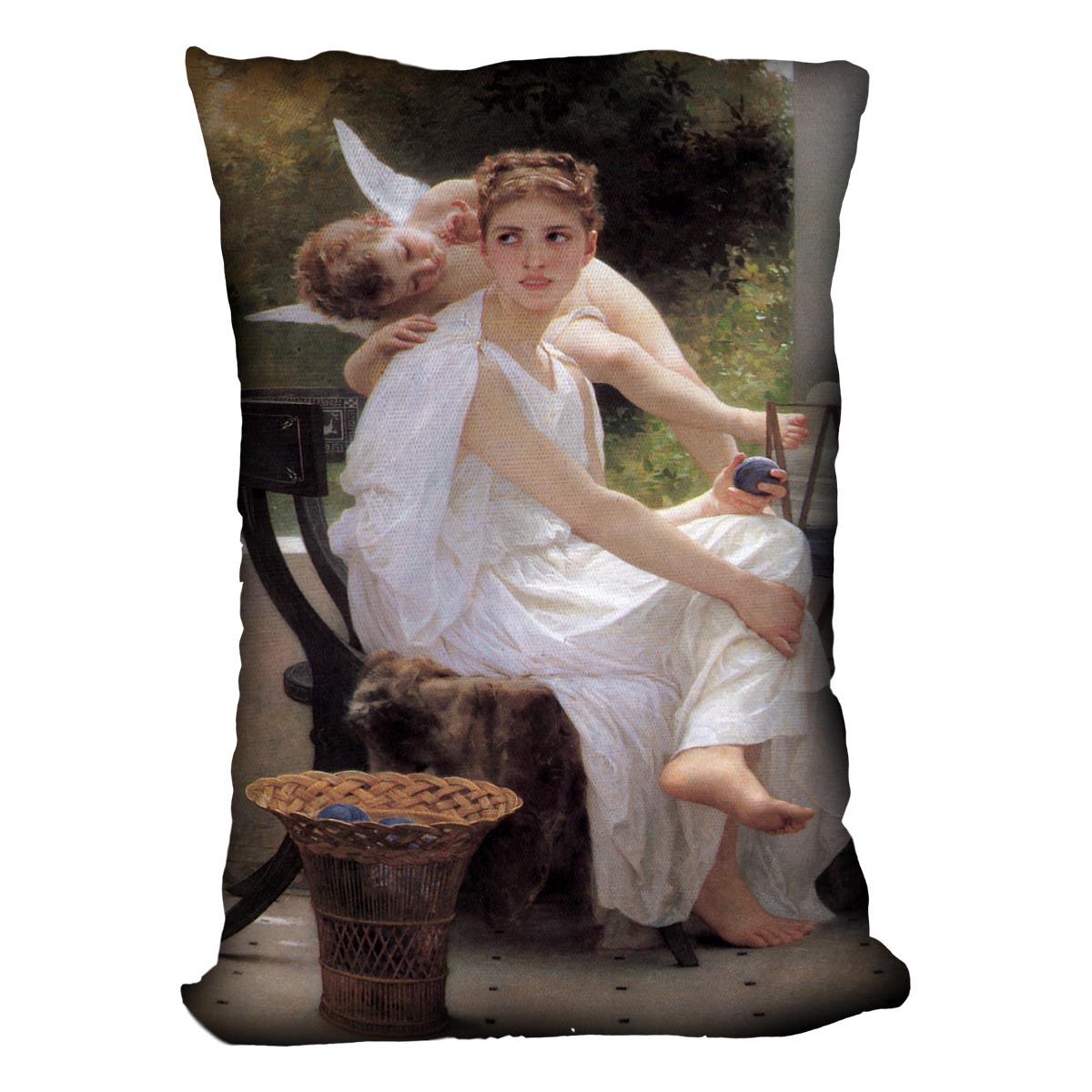 Work Interrupted By Bouguereau Cushion