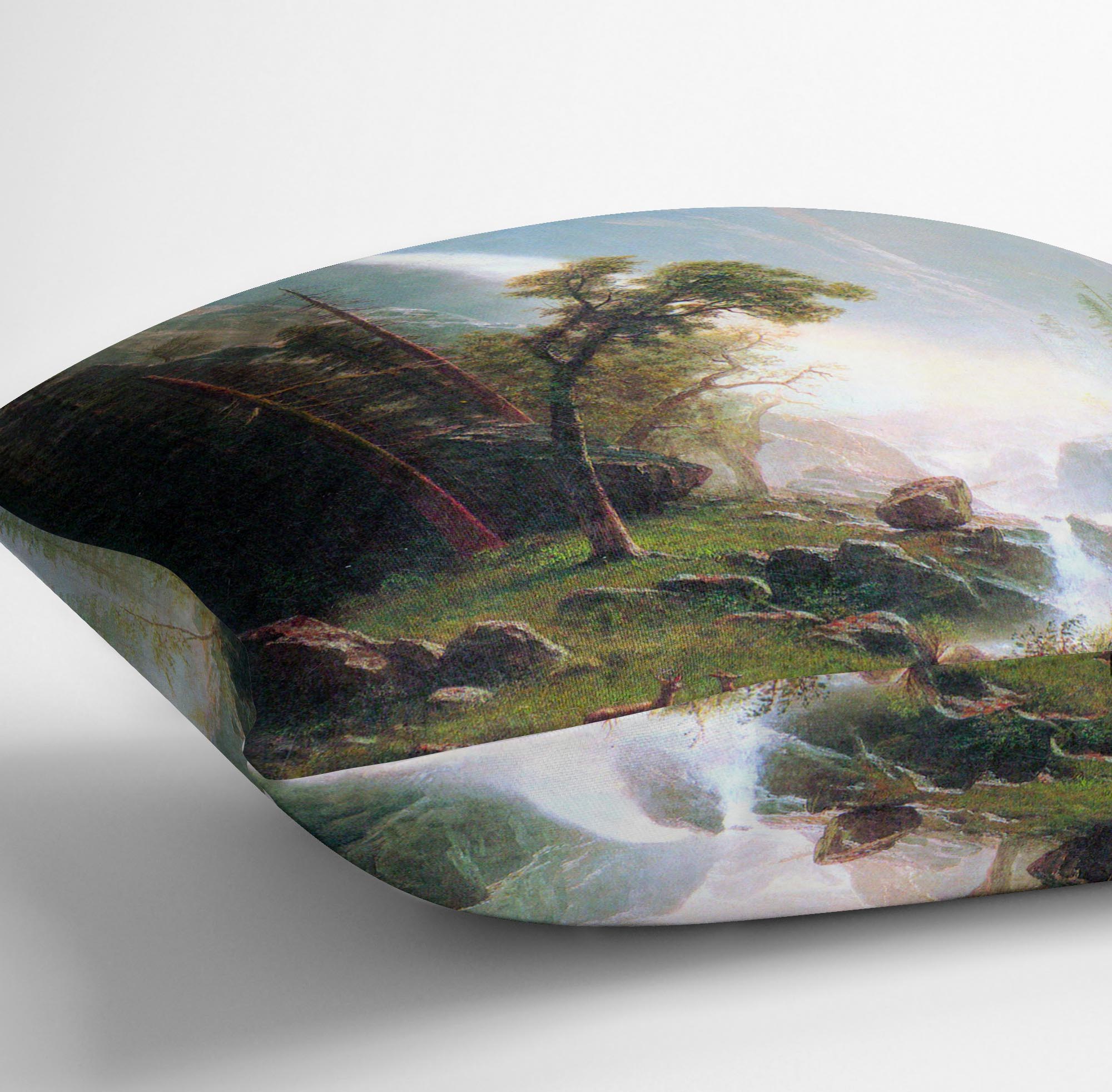 Yosemite Falls by Bierstadt Cushion - Canvas Art Rocks - 3