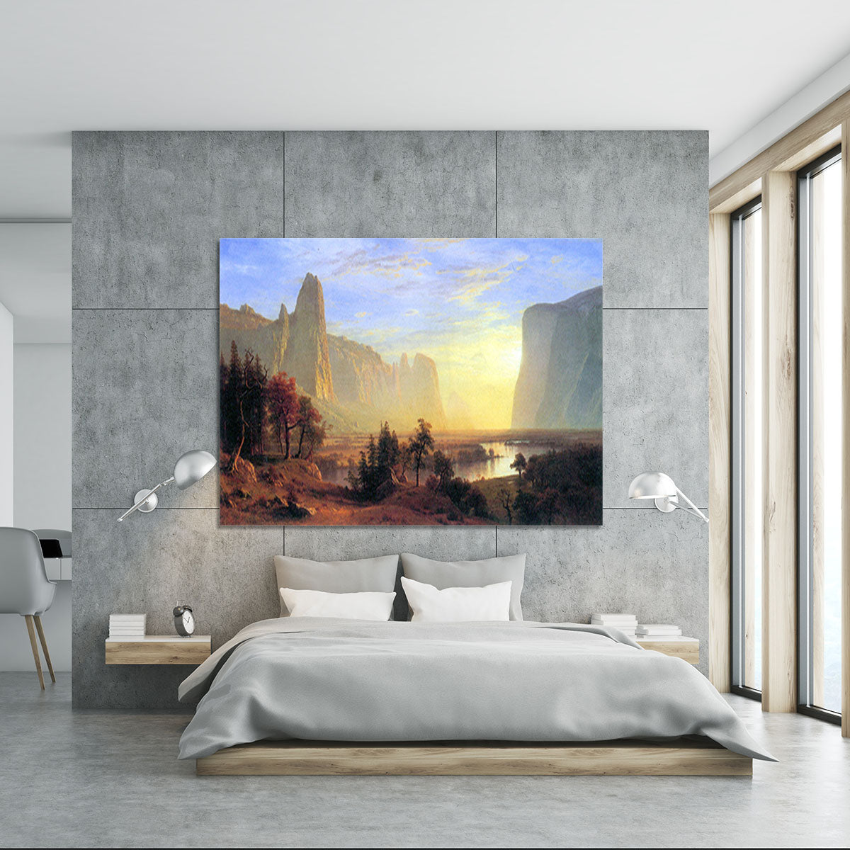 Yosemite Valley by Bierstadt Canvas Print or Poster - Canvas Art Rocks - 5