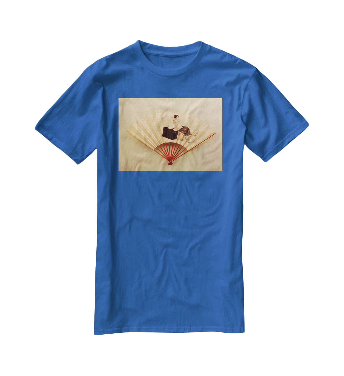Young lady by Hokusai T-Shirt - Canvas Art Rocks - 2