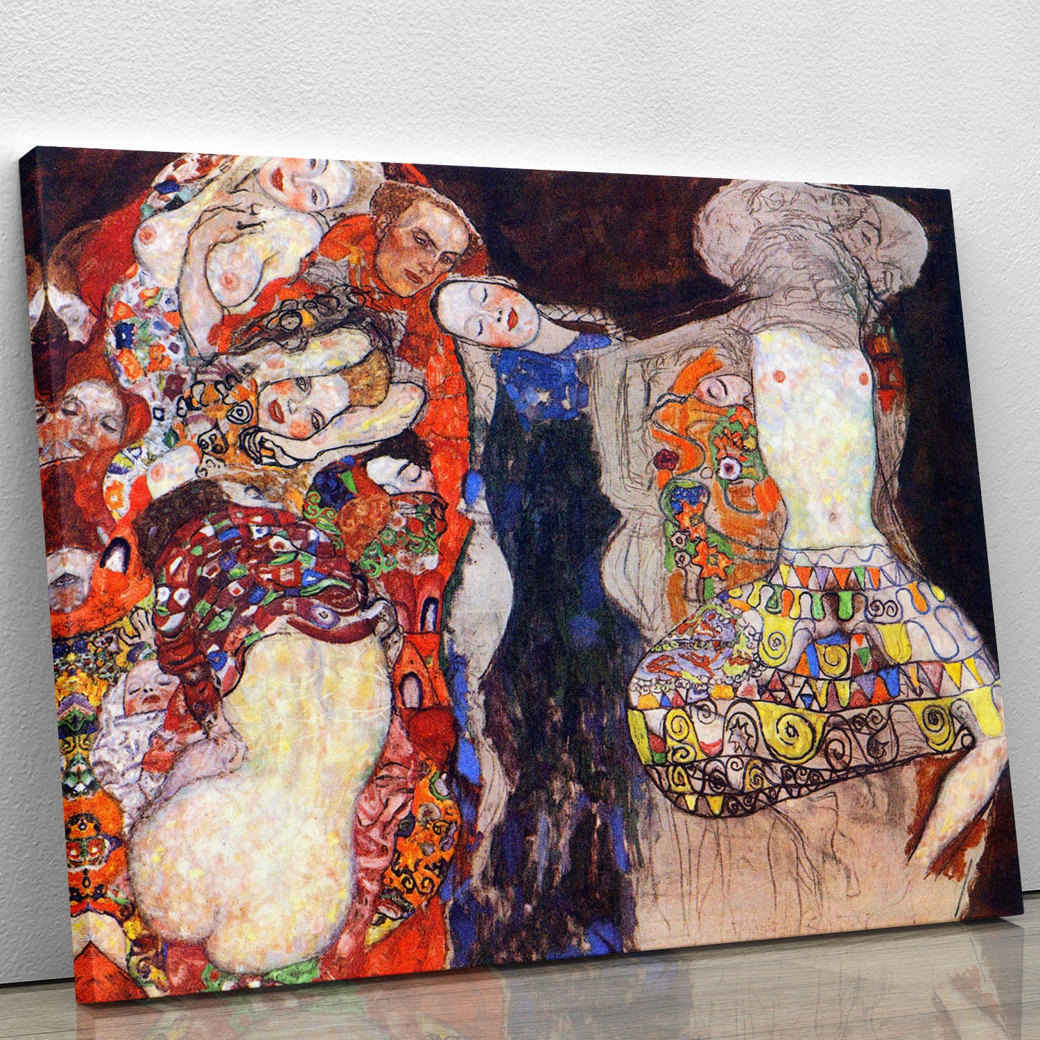 adorn the bride with veil and wreath by Klimt Canvas Print or Poster - Canvas Art Rocks - 1