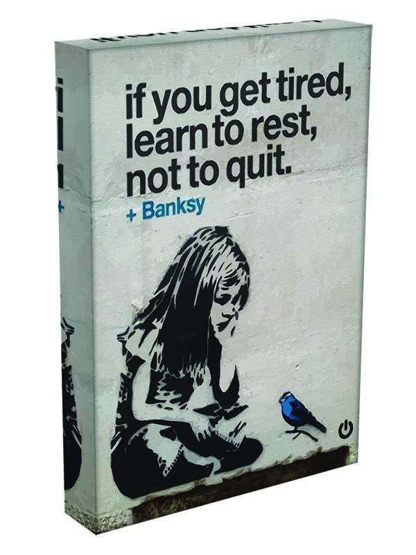 banksy if you get tired Canvas Print or Poster - Canvas Art Rocks - 3