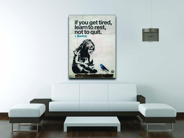 banksy if you get tired Canvas Print or Poster - Canvas Art Rocks - 4