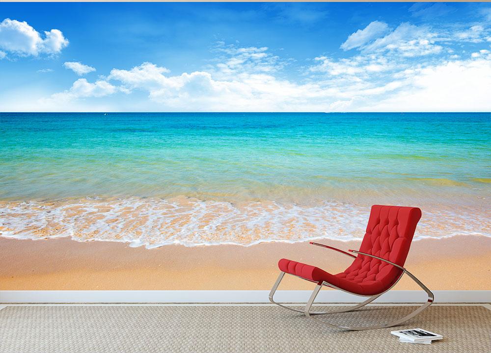 beach and tropical sea Wall Mural Wallpaper - Canvas Art Rocks - 2
